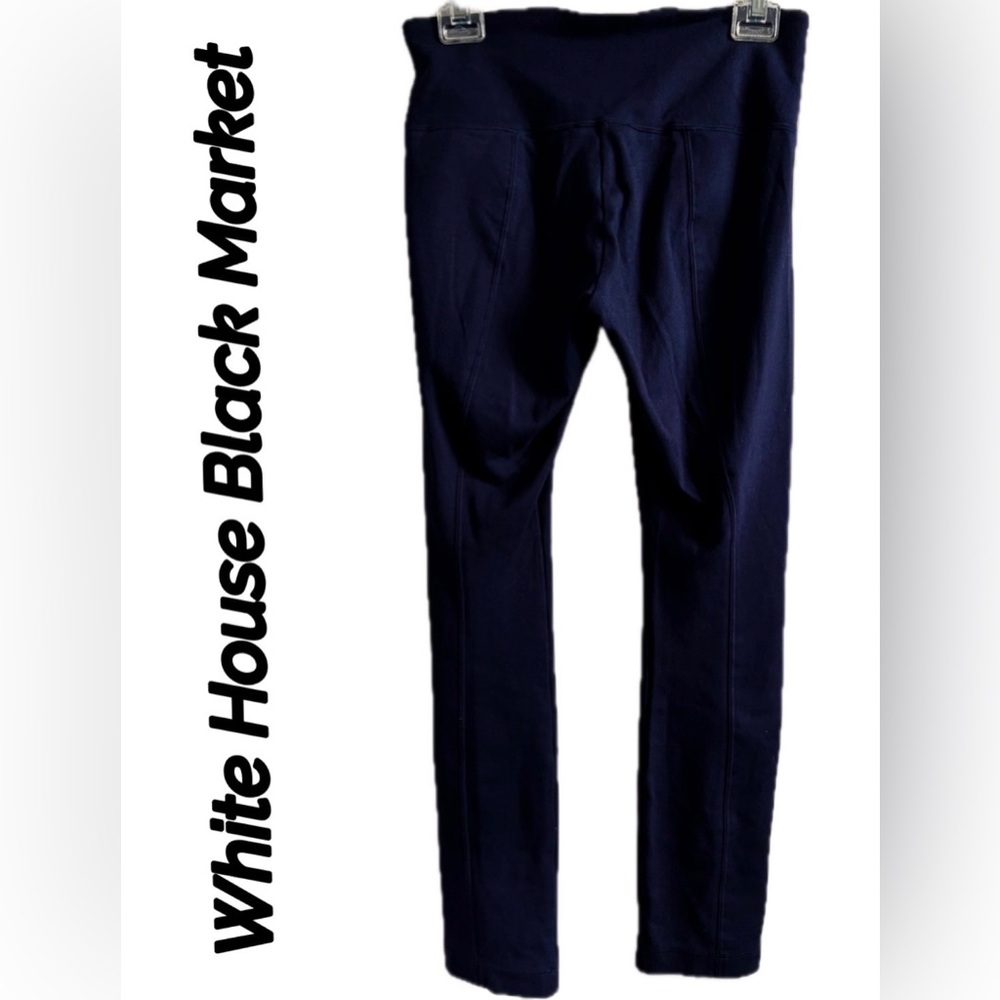 WHBM Navy Blue Elegant Thick Petite Leggings Appropriate for Winter